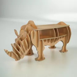 CNC cutting templates for plywood rhinoceros bookshelf 3D model
