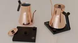 Contemporary colourful kettle2-copper Low-poly 3D model