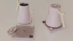 Contemporary colourful kettle2-pink Low-poly 3D model