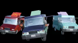 Customizable Food truck 3D model
