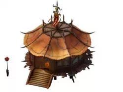 Desert Gobi - octagonal tent 02 3D model