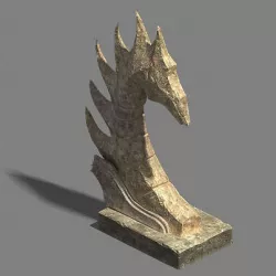 Desert - stone dragon guardian beast 02 3D model