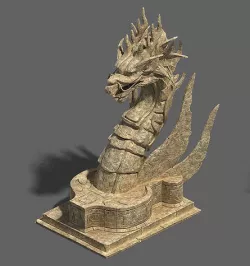 Desert - stone dragon guardian beast 3D model