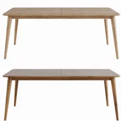 Dining table Tate Walnut Extendable Midcentury Crate and Barrel 3D model