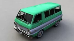 DODGE A100 COMPACT WINDOW 1964 Low-poly 3D model
