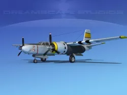 Douglas A-26B Invader V02 USAAF 3D model