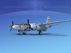 Douglas A-26B Invader V05 USAAF 3D model