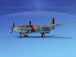 Douglas A-26B Invader V06 USAAF 3D model