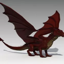 Dragon Animated Low-poly 3D model
