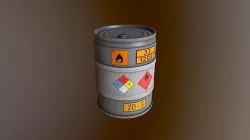 Explosive Barrel Low-poly 3D model