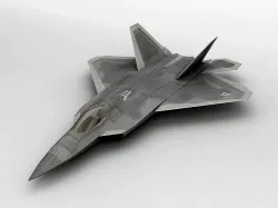 F-22 Raptor Military Jet Aircraft LOW Low-poly 3D model