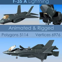 F-35 Lightning Low-poly 3D model
