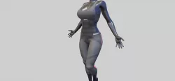 Female Sportswear with mannequin PBR Low-poly 3D model