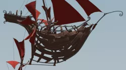 Flying Ship Low-poly 3D model