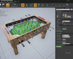 FoosBall Table - Asset Low-poly 3D model