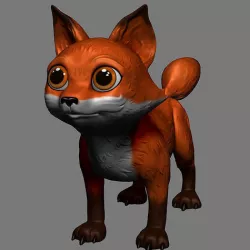 Fox animal sculpt 3D model