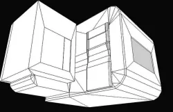 Futuristic Living Module Low Poly Model Low-poly 3D model