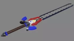 Futuristic Sword Low-poly 3D model