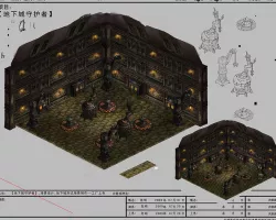 Game Arena test model making scene - Factory 01 3D model