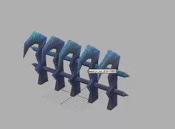 Game Model Arena - inferno Area iron fence 01 01 3D model