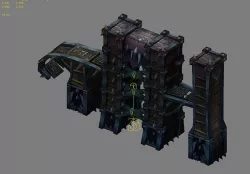 Game Model Arena - inferno mine entrance area 01 3D model