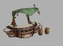 Game Model Arena - stalls  light elves  01 3D model