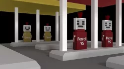 gas station 3D model