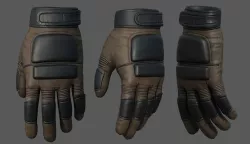 Gloves military combat fantasy futuristic space fantasy human  Low-poly 3D model