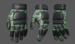 Gloves military combat fantasy futuristic space technology  Low-poly 3D model