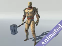Golem Guardian Low-poly 3D model