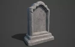 Gravestone Low-poly 3D model