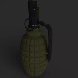 Hand Grenade Low-poly 3D model