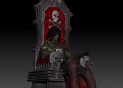 Harlock pirate space Low-poly 3D model