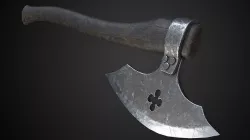 Historical Weaponry - Medieval Battle Axe 01 Low-poly 3D model