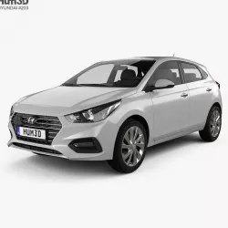 Hyundai Accent hatchback 2017 3D model