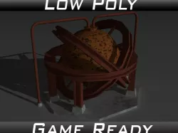 Industrial Tank 9 Low-poly 3D model