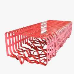 Interferences metal bench by TF URBAN 3D model