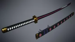 Katana Samurai Sword Shusui Zoro One Piece 3D model
