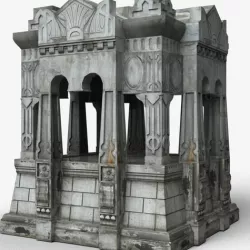 Large Crypt Low-poly 3D model