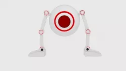 Leg Sphere Drone Low-poly 3D model