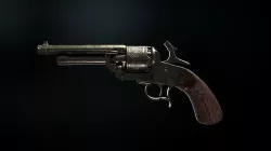 LeMat Revolver Low Poly and High Poly models Low-poly 3D model