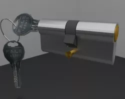 lock key kilit anahtar secret safe Low-poly 3D model