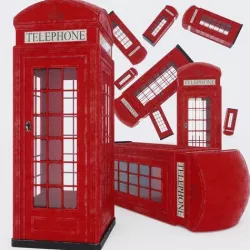 London phone booth 3D model