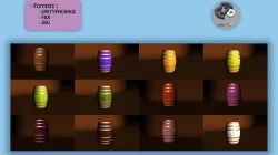 Low Poly Barrel Low-poly 3D model