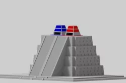 Low Poly Cartoon Simple Aztec Pyramid 3D model