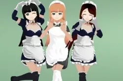 Maids - Anime Girl Characters Low-poly 3D model