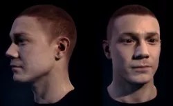 Male Face Model with textures 3D model