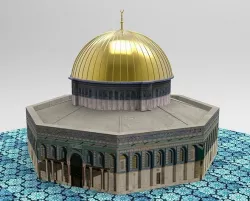 Masjid Ul aqsa  Al Aqsa Mosque Low-poly 3D model