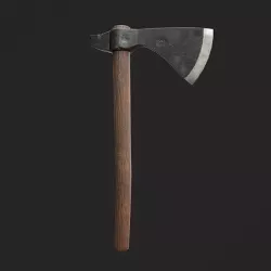 Medieval Blacksmith Axe Low-poly 3D model