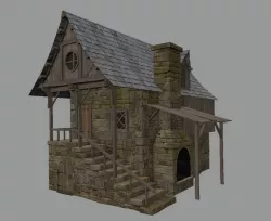 Medieval Town Blacksmith 3D model